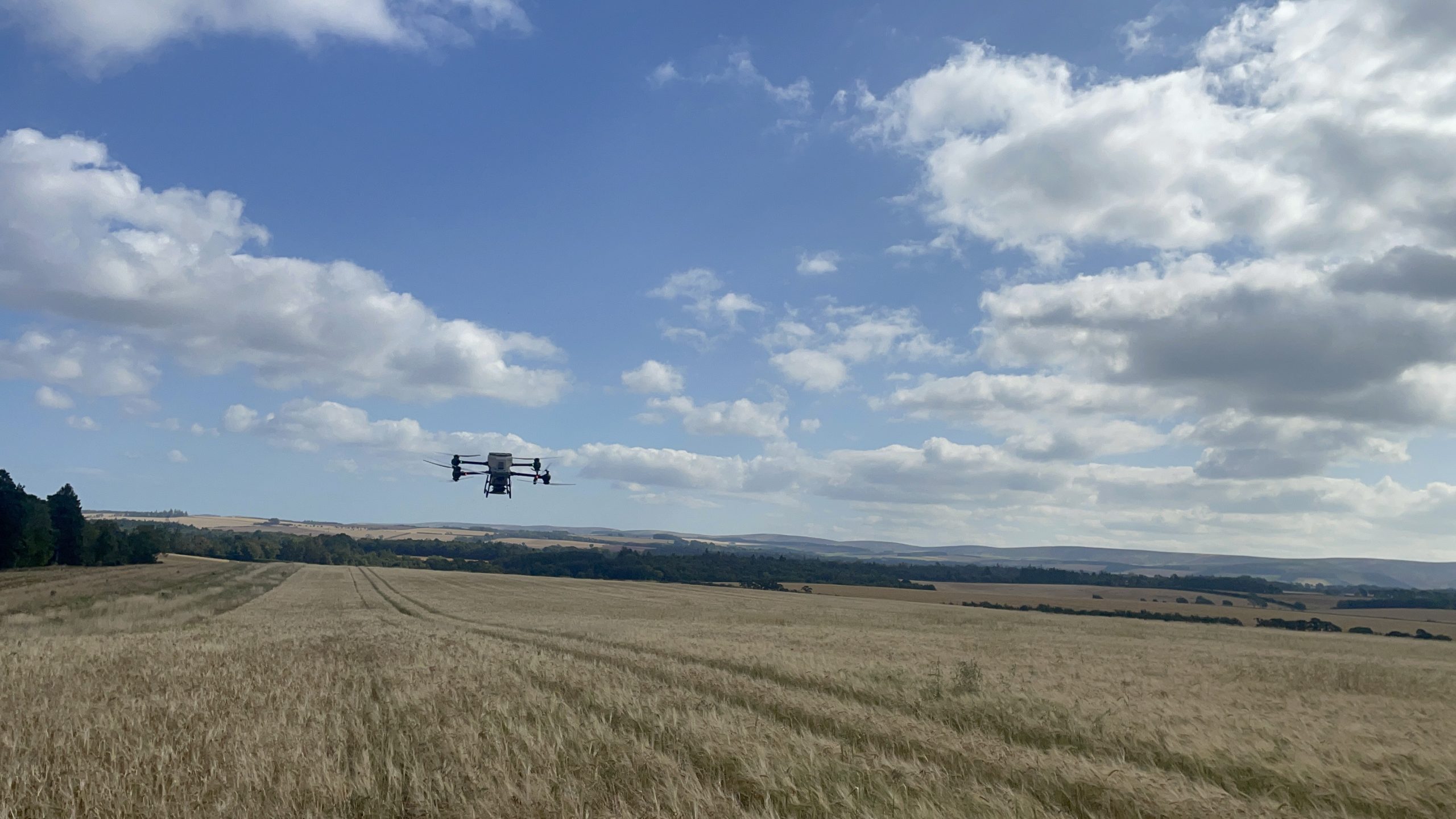 Agricultural drone spreading